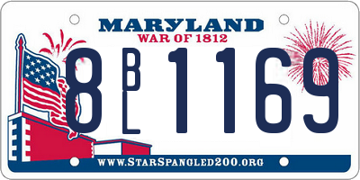MD license plate 8BL1169