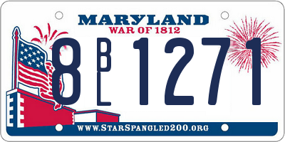 MD license plate 8BL1271