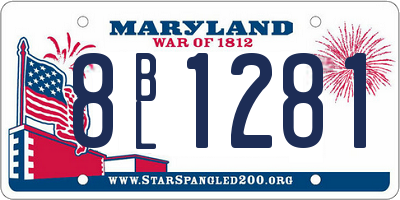 MD license plate 8BL1281