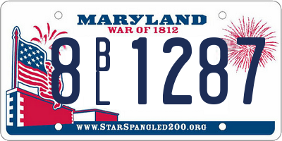 MD license plate 8BL1287