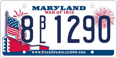 MD license plate 8BL1290