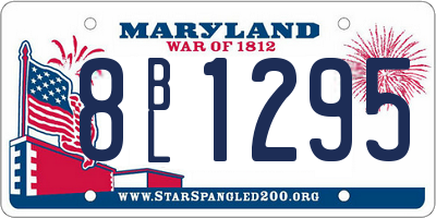 MD license plate 8BL1295