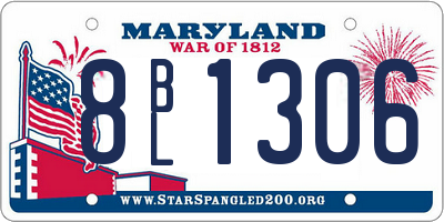 MD license plate 8BL1306