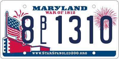 MD license plate 8BL1310