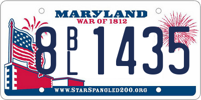 MD license plate 8BL1435