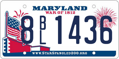MD license plate 8BL1436