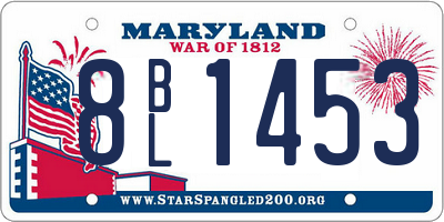 MD license plate 8BL1453
