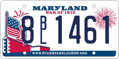 MD license plate 8BL1461