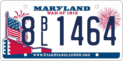 MD license plate 8BL1464