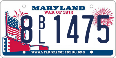 MD license plate 8BL1475