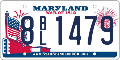 MD license plate 8BL1479