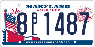 MD license plate 8BL1487