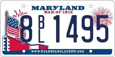 MD license plate 8BL1495