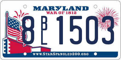 MD license plate 8BL1503