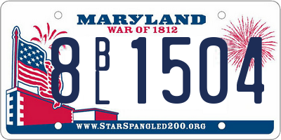 MD license plate 8BL1504