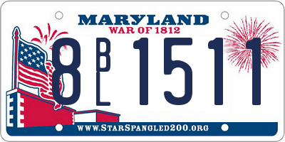 MD license plate 8BL1511