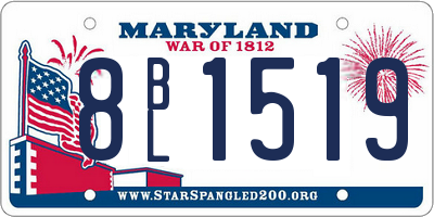 MD license plate 8BL1519