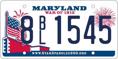 MD license plate 8BL1545