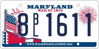 MD license plate 8BL1611
