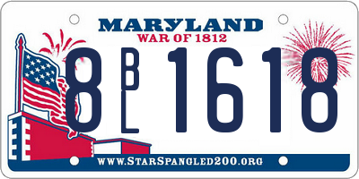 MD license plate 8BL1618