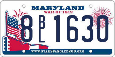 MD license plate 8BL1630