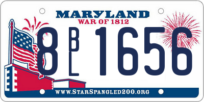 MD license plate 8BL1656