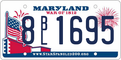 MD license plate 8BL1695
