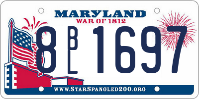 MD license plate 8BL1697