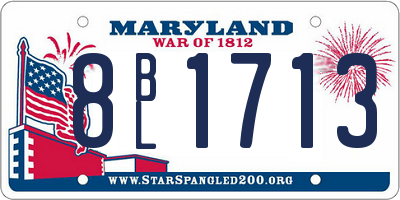 MD license plate 8BL1713