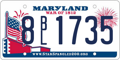 MD license plate 8BL1735