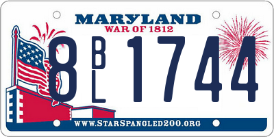 MD license plate 8BL1744