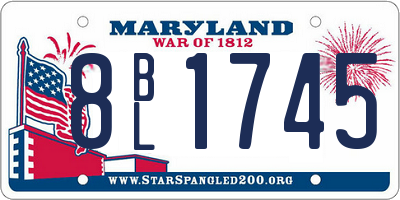 MD license plate 8BL1745