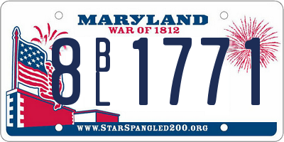 MD license plate 8BL1771