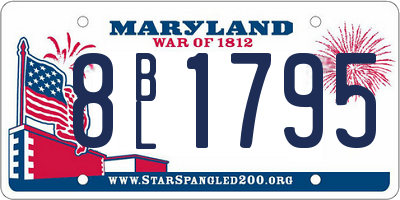 MD license plate 8BL1795