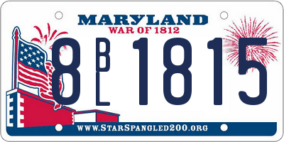 MD license plate 8BL1815