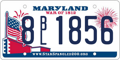 MD license plate 8BL1856