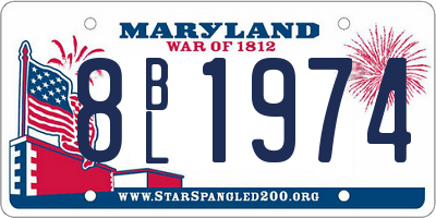 MD license plate 8BL1974