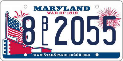 MD license plate 8BL2055