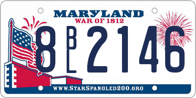 MD license plate 8BL2146