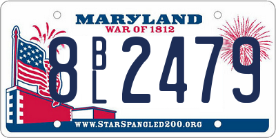 MD license plate 8BL2479