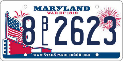 MD license plate 8BL2623