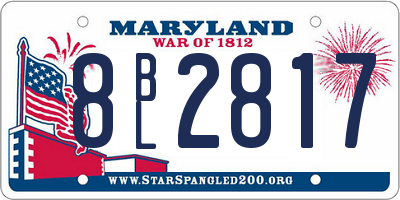 MD license plate 8BL2817