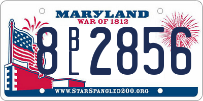 MD license plate 8BL2856