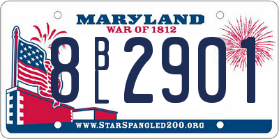 MD license plate 8BL2901