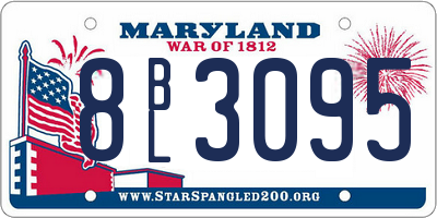 MD license plate 8BL3095