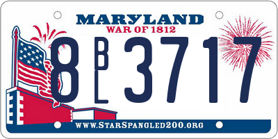 MD license plate 8BL3717