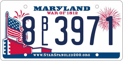 MD license plate 8BL3971