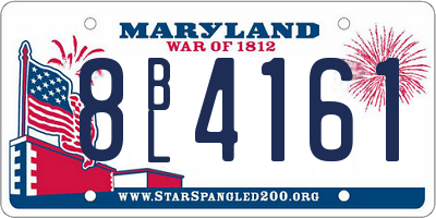MD license plate 8BL4161