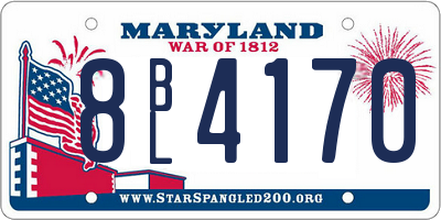 MD license plate 8BL4170