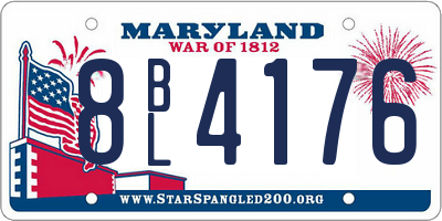 MD license plate 8BL4176